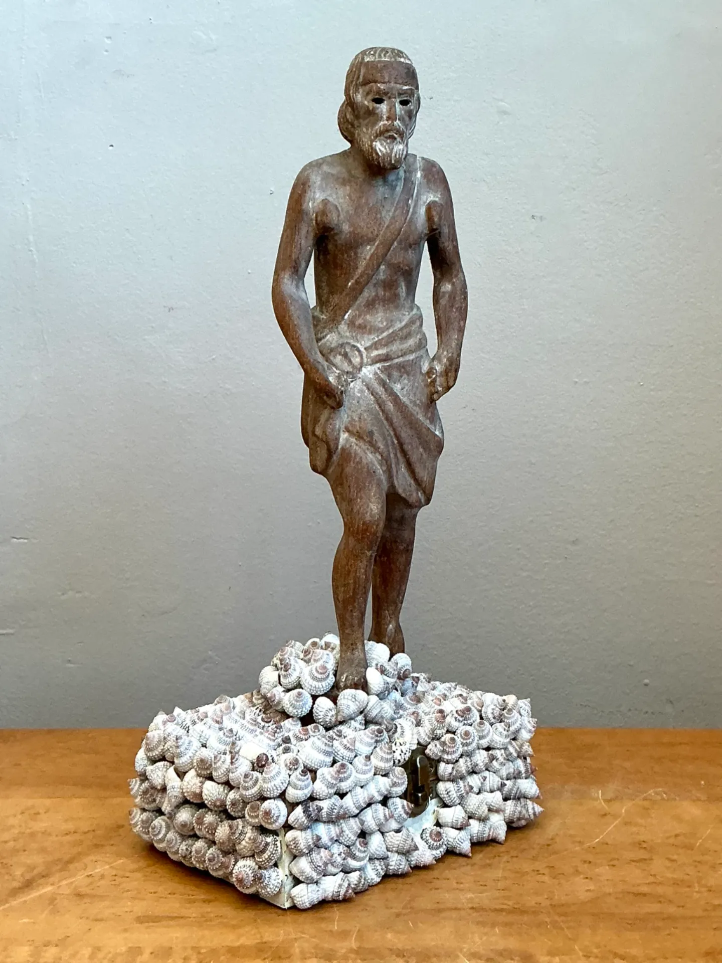 Vintage Wood and Shell Greek Figure Box — additional photo 6