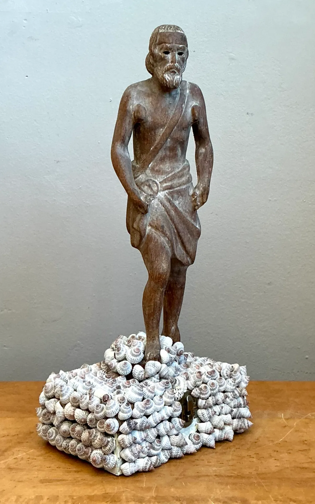 Vintage Wood and Shell Greek Figure Box — additional photo 6