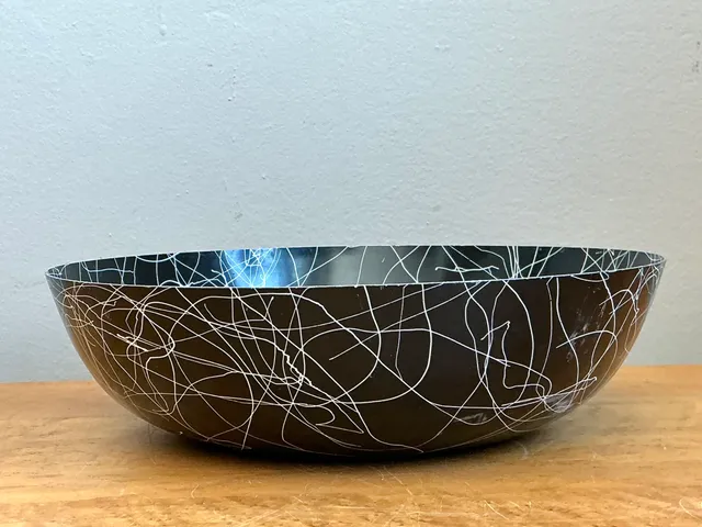 Vintage Black and White Melamine Bowl — additional photo 6