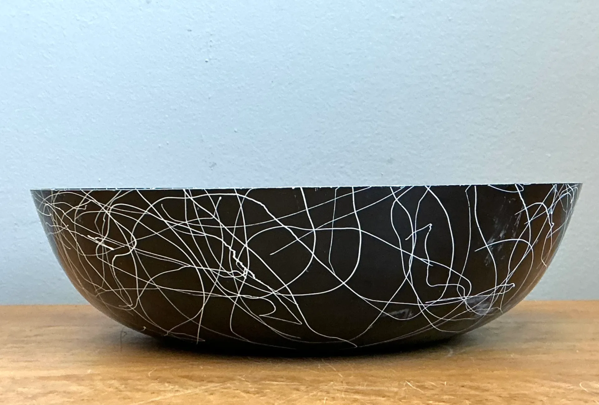 Vintage Black and White Melamine Bowl — additional photo 2