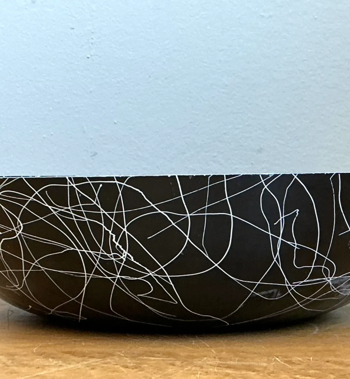 Vintage Black and White Melamine Bowl — additional photo 2