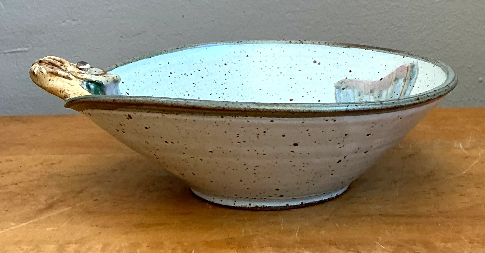 Vintage Handcrafted Fish Design Pottery Bowl — additional photo 8