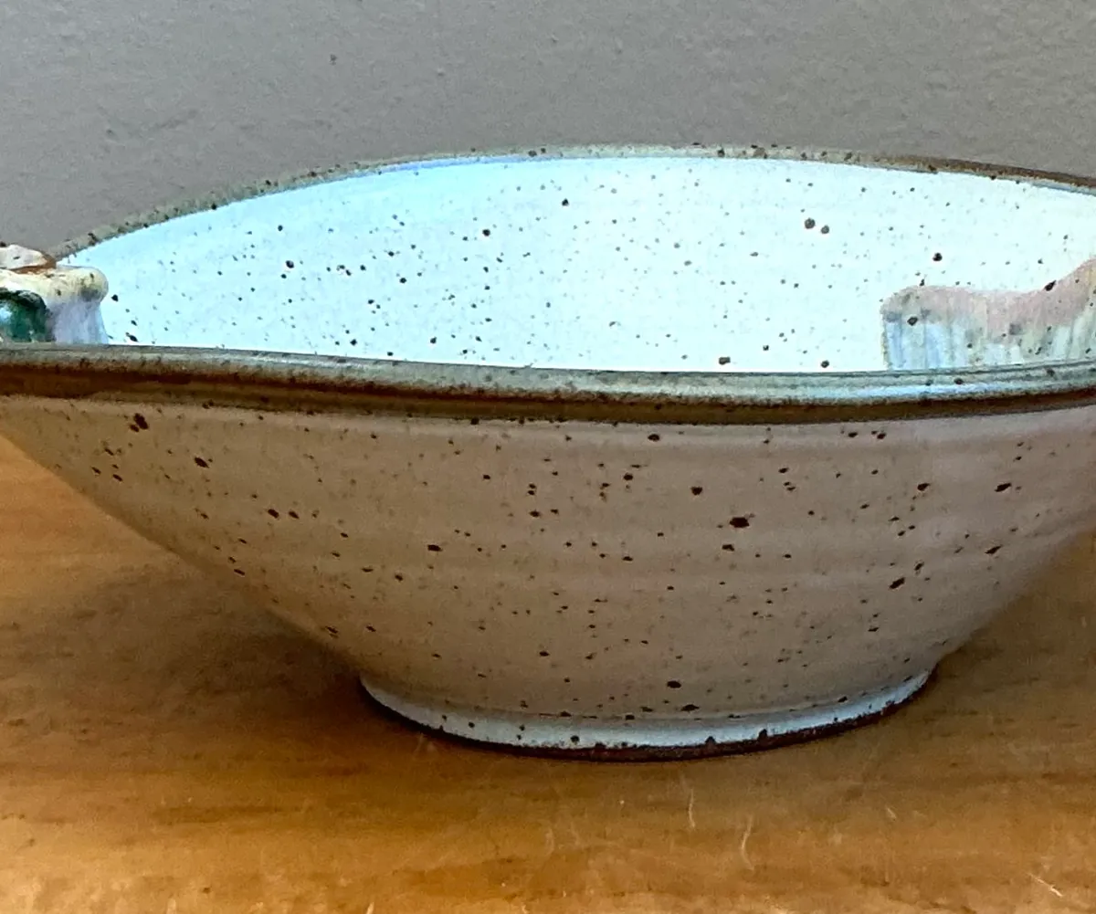 Vintage Handcrafted Fish Design Pottery Bowl — additional photo 8