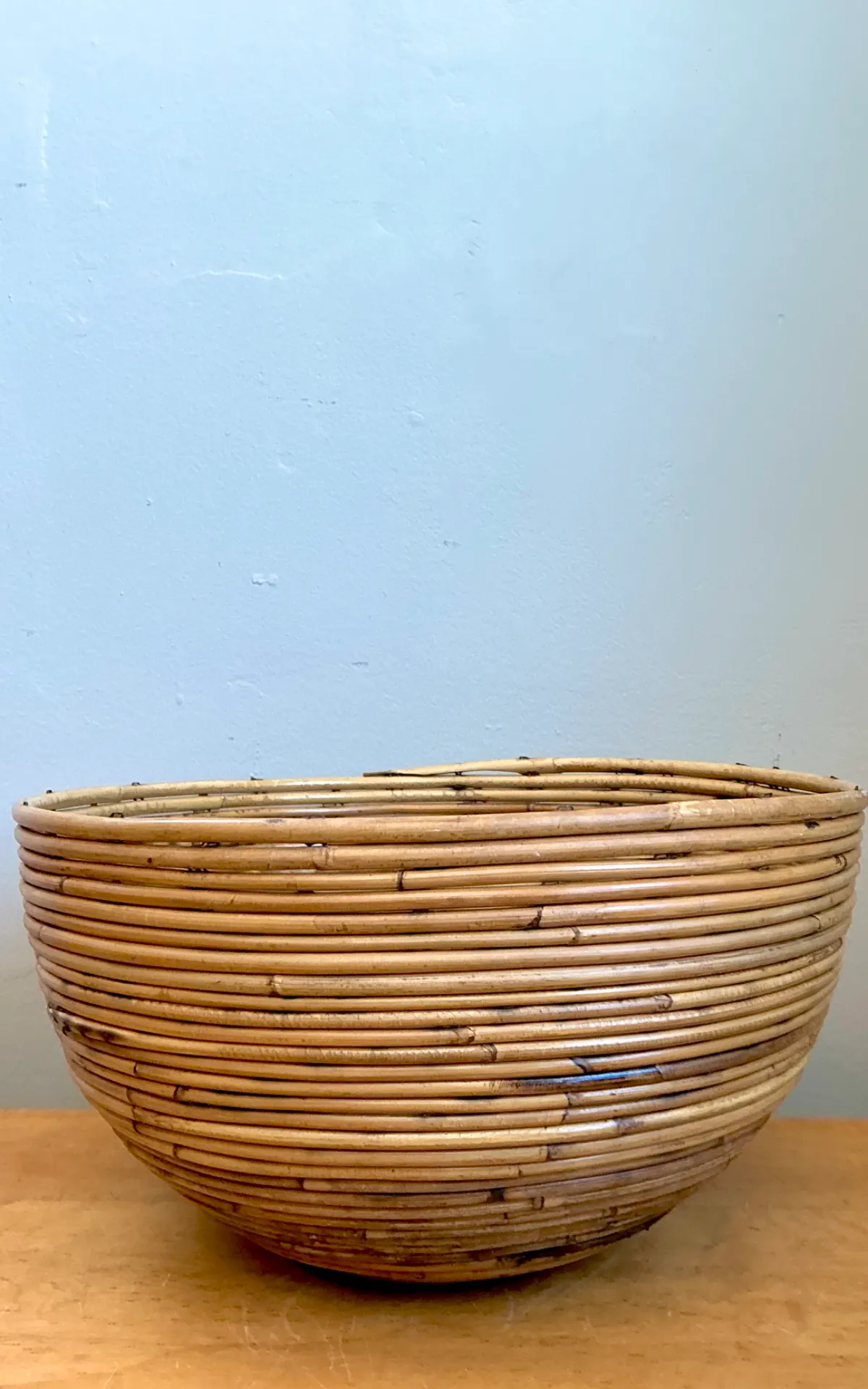 Vintage Natural Pencil Reed Decorative Bowl — additional photo 2