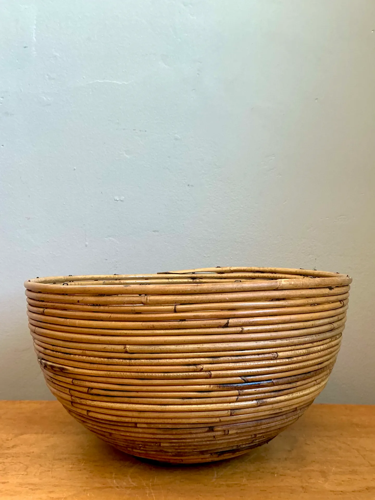 Vintage Natural Pencil Reed Decorative Bowl — additional photo 5