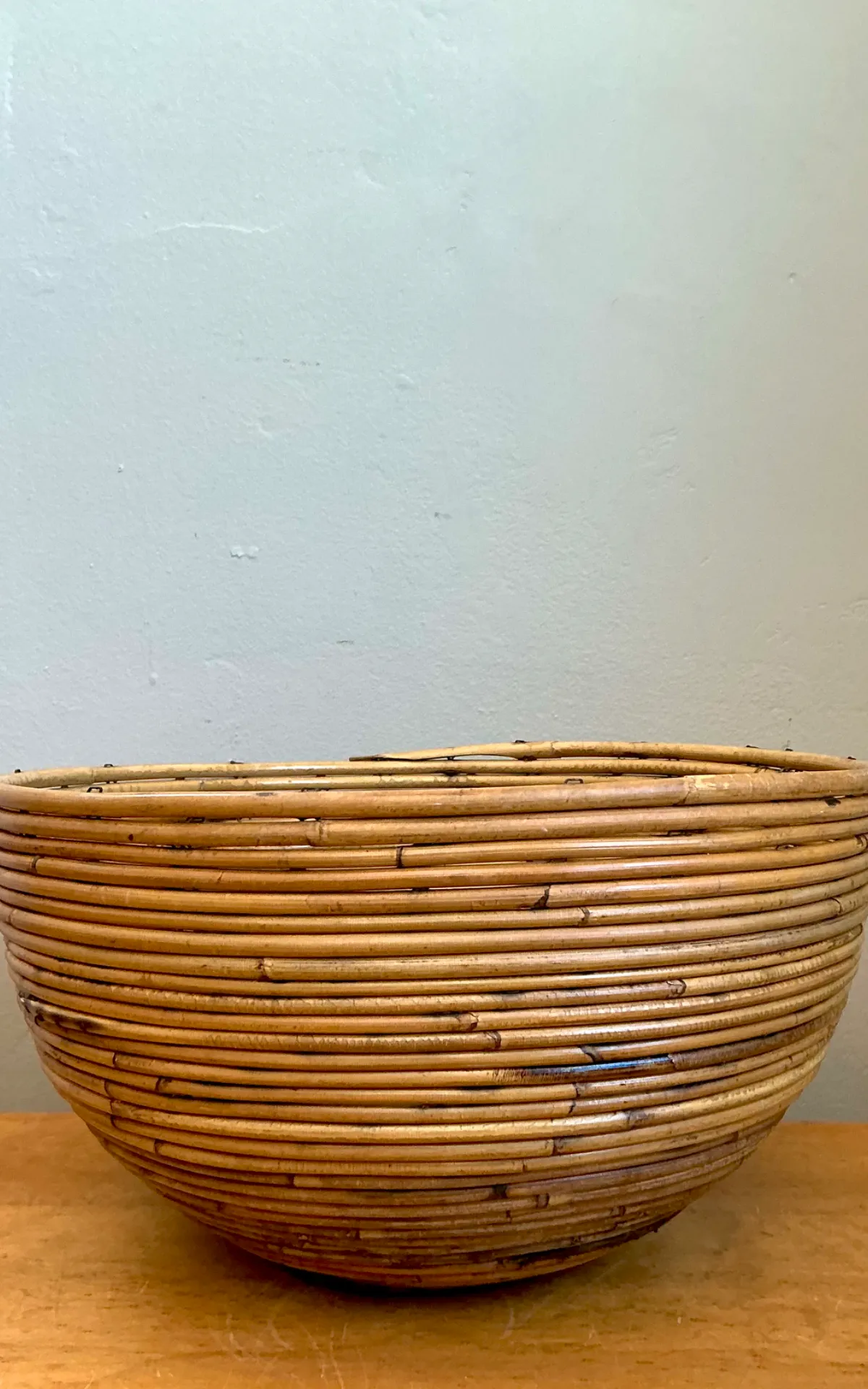 Vintage Natural Pencil Reed Decorative Bowl — additional photo 5