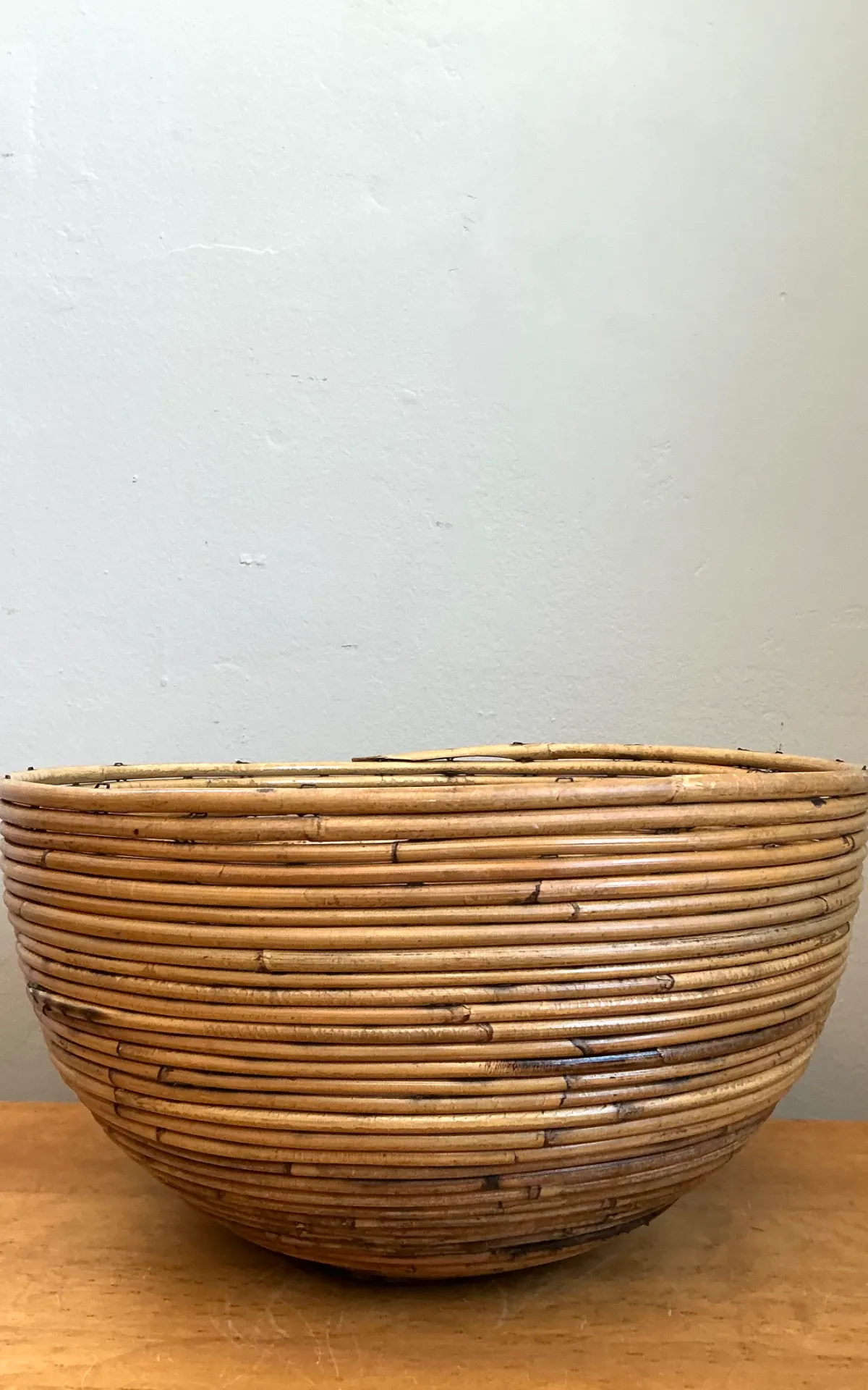Vintage Natural Pencil Reed Decorative Bowl — additional photo 4