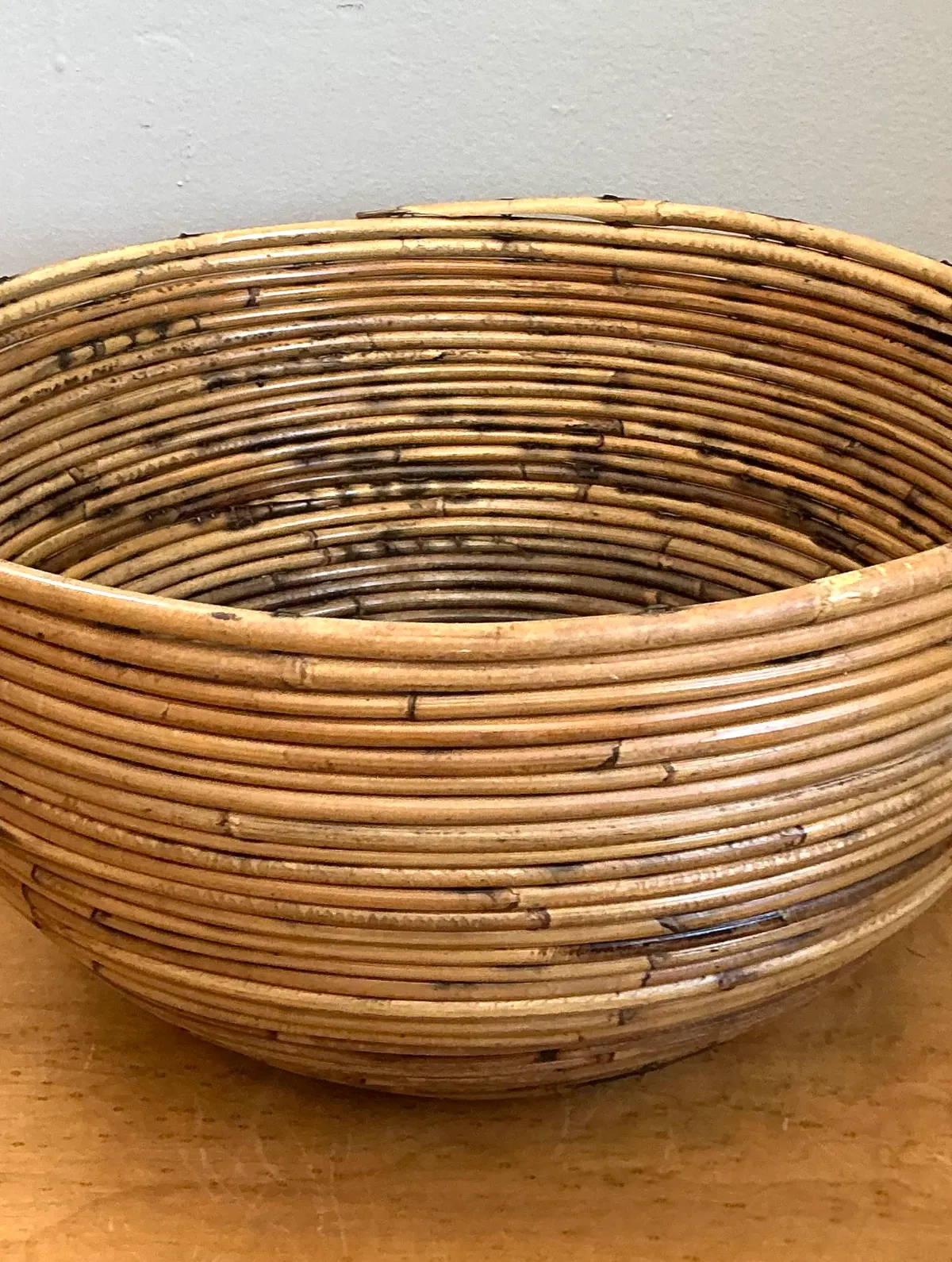 Vintage Natural Pencil Reed Decorative Bowl