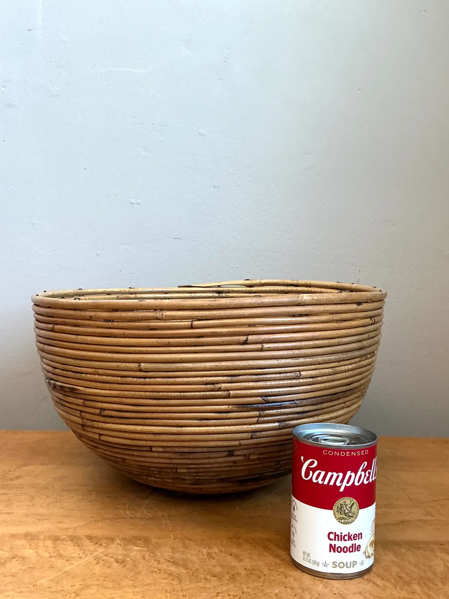 Vintage Natural Pencil Reed Decorative Bowl — additional photo 3