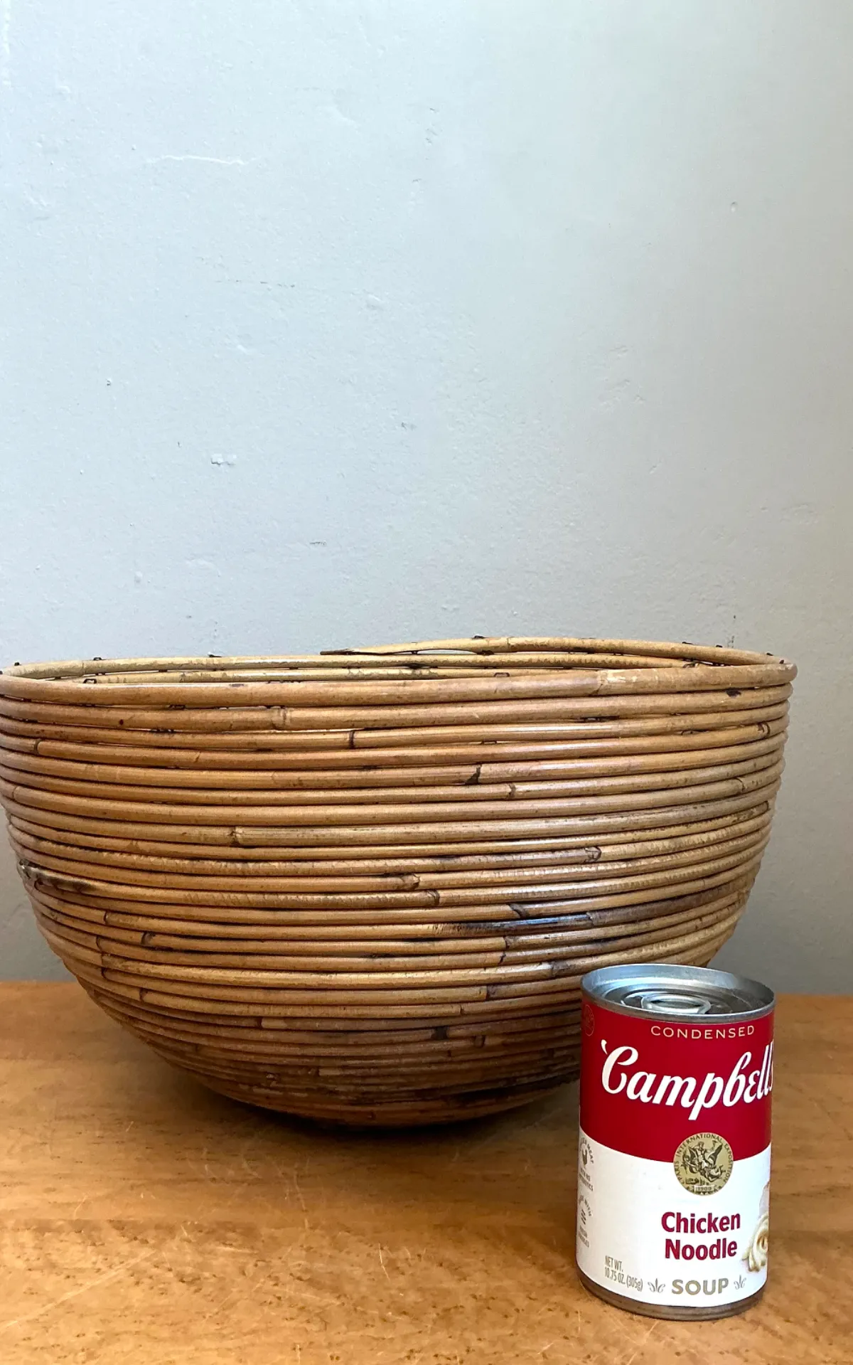 Vintage Natural Pencil Reed Decorative Bowl — additional photo 3