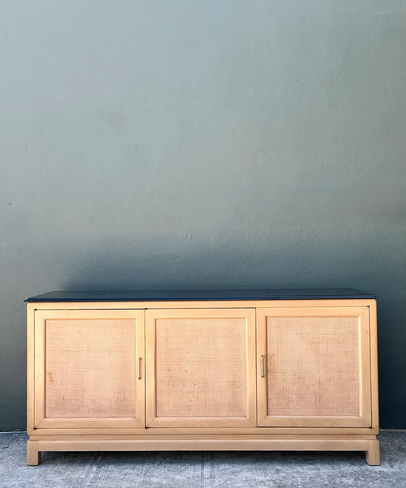Vintage Wood and Stone Credenza — additional photo 1