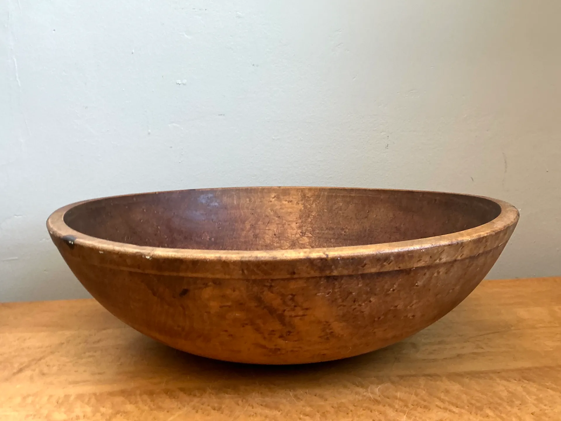 Vintage Large Wood Salad Bowl — additional photo 1