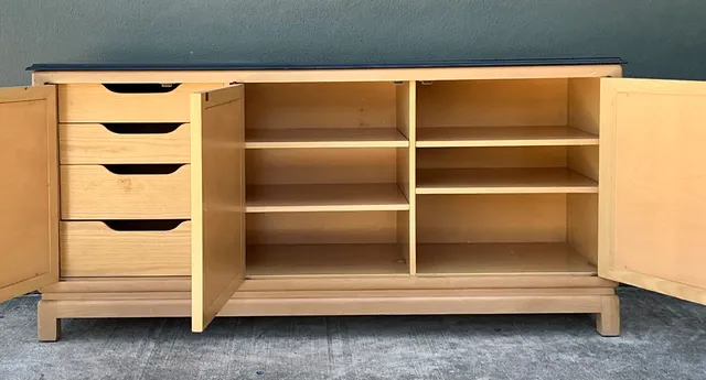 Vintage Wood and Stone Credenza — additional photo 2
