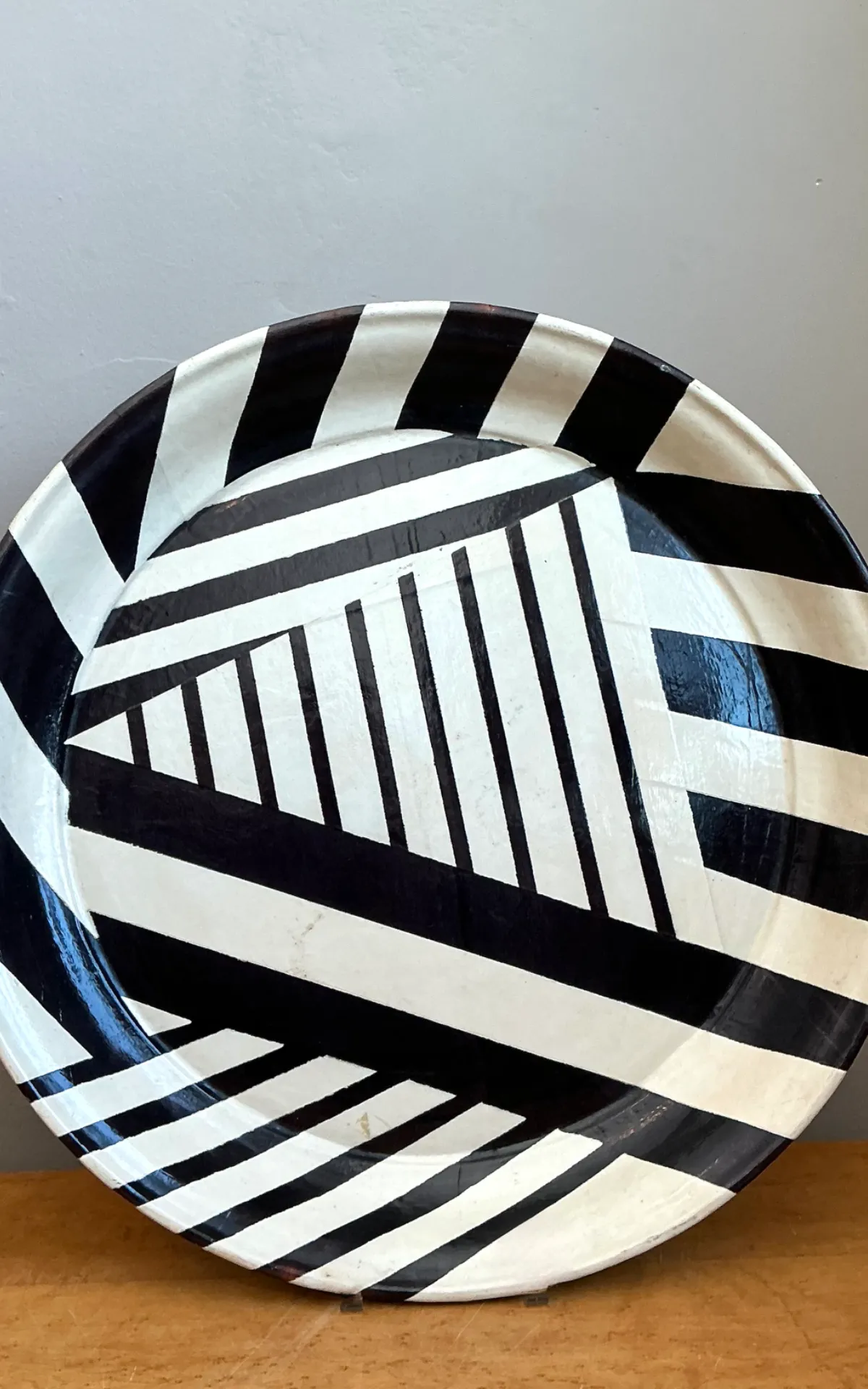 Vintage Geometric Lacquer Decorative Tray — additional photo 7
