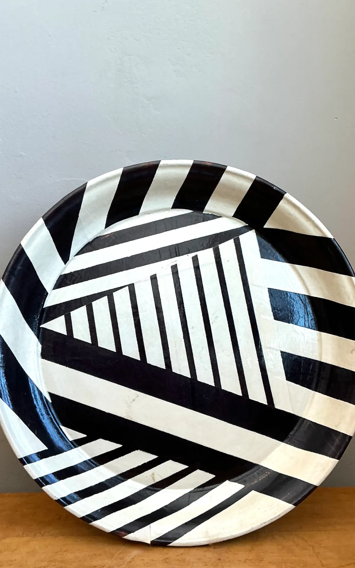 Vintage Geometric Lacquer Decorative Tray