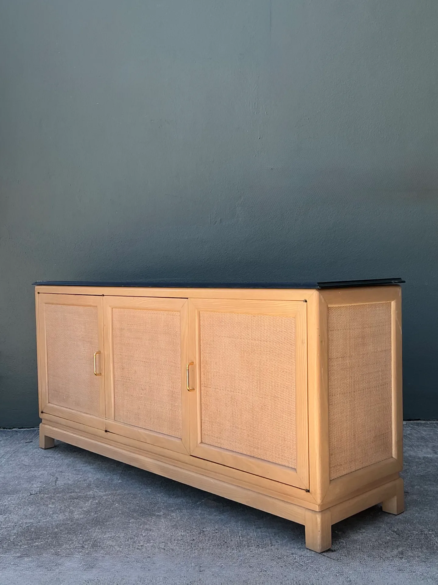 Vintage Wood and Stone Credenza — additional photo 7