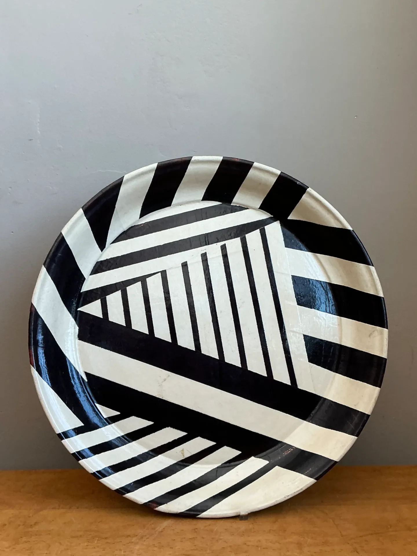 Vintage Geometric Lacquer Decorative Tray — additional photo 5