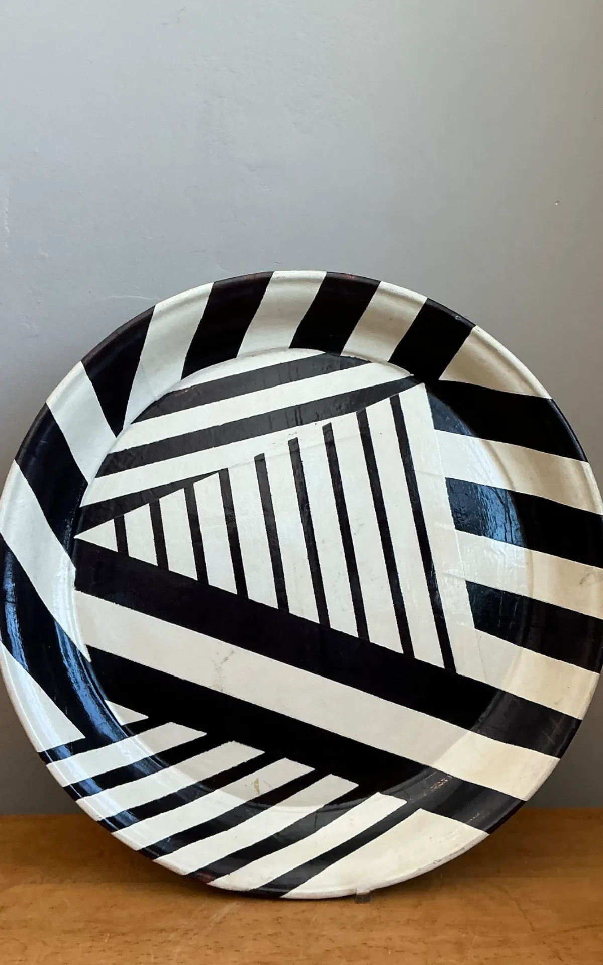 Vintage Geometric Lacquer Decorative Tray — additional photo 5