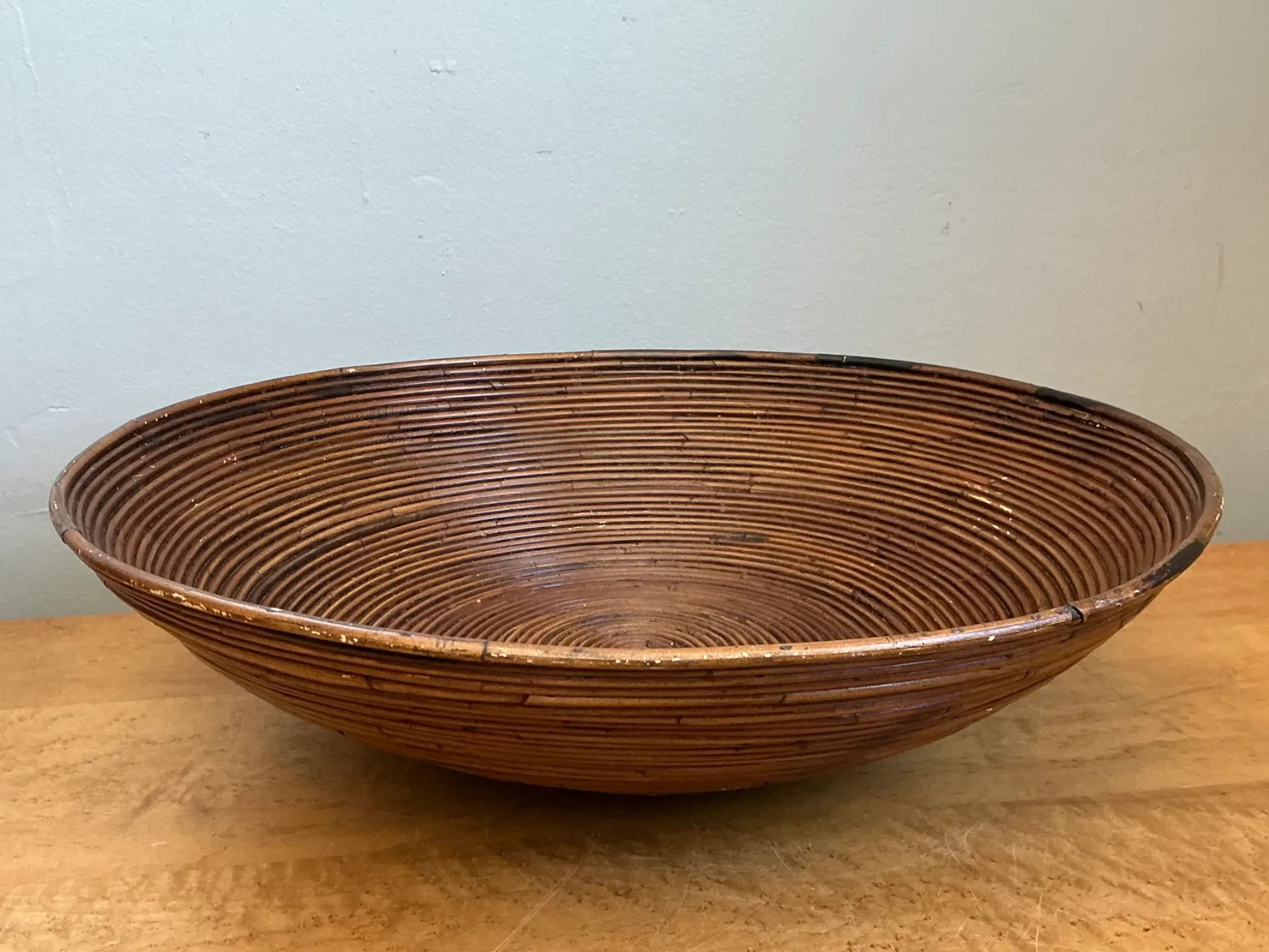 Vintage Pencil Reed Decorative Bowl — additional photo 7