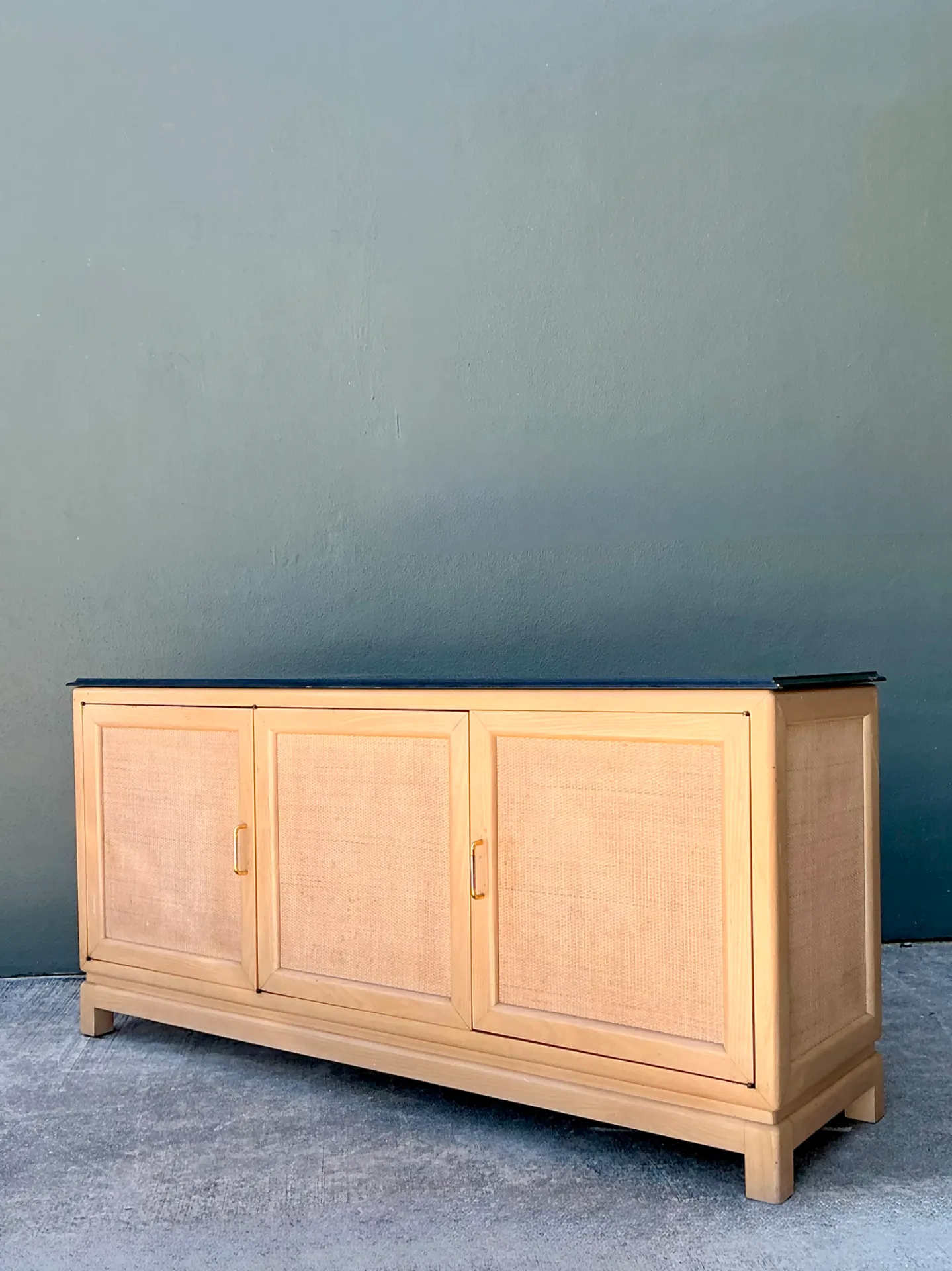 Vintage Wood and Stone Credenza — additional photo 5