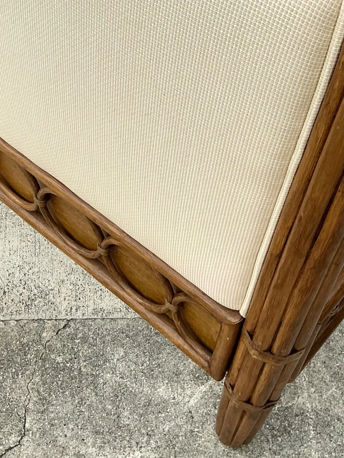 Vintage Orlando Diaz Azcuy For McGuire King Size “Vendome” Rattan Bed — additional photo 2