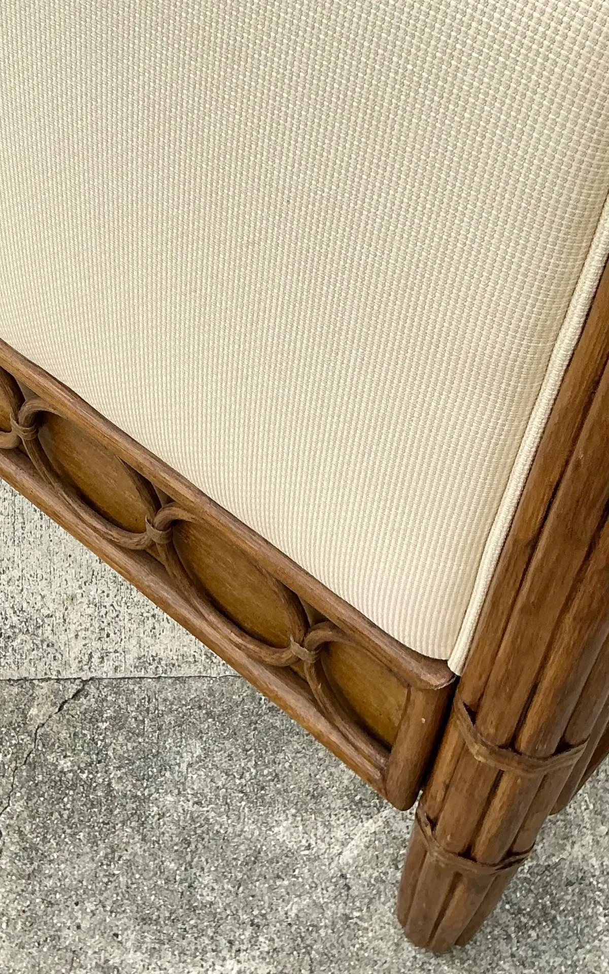 Vintage Orlando Diaz Azcuy For McGuire King Size “Vendome” Rattan Bed — additional photo 2