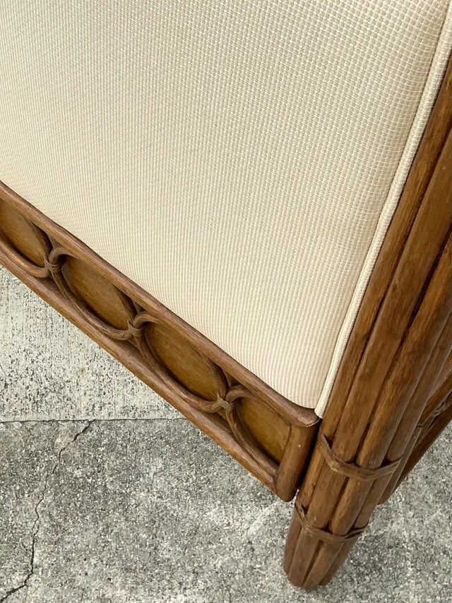 Vintage Orlando Diaz Azcuy For McGuire King Size “Vendome” Rattan Bed — additional photo 2