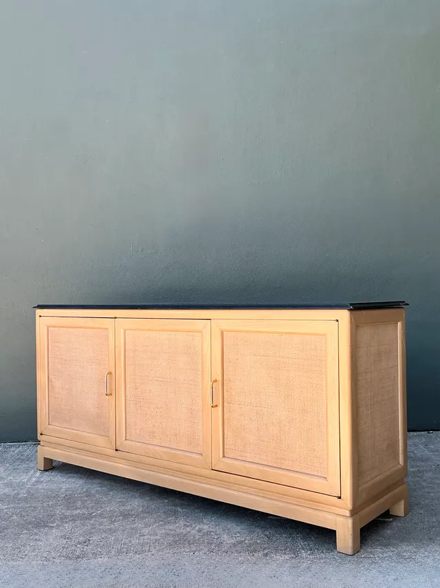 Vintage Wood and Stone Credenza — additional photo 3
