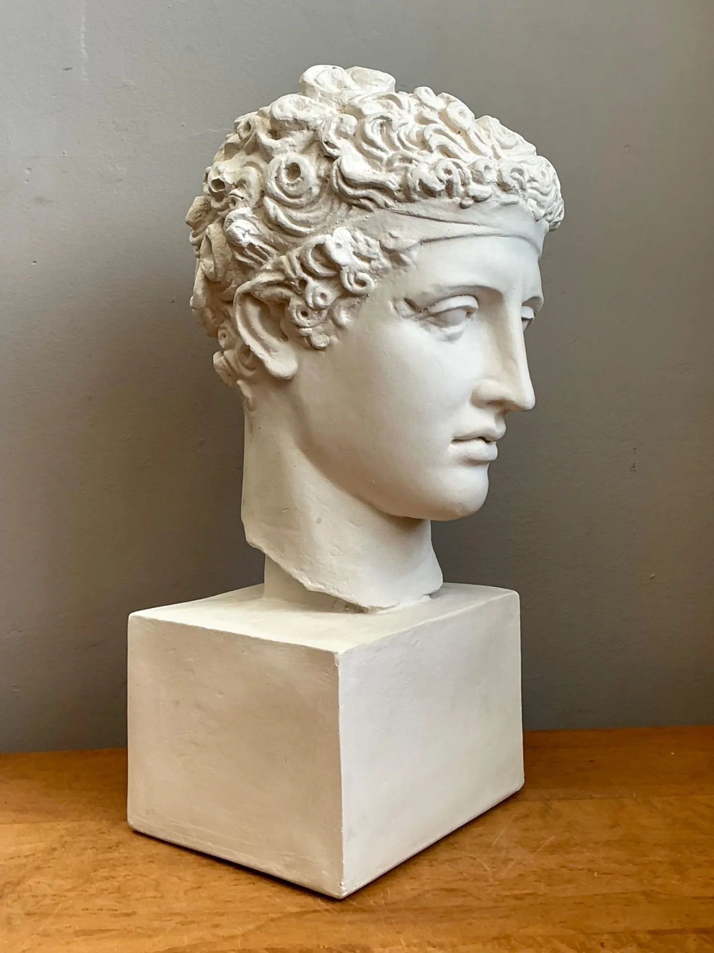 Vintage Plaster Classical Bust Of Roman Warrior — additional photo 5