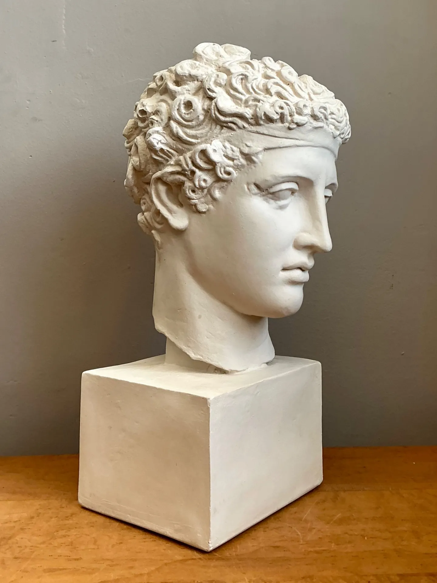 Vintage Plaster Classical Bust Of Roman Warrior — additional photo 3