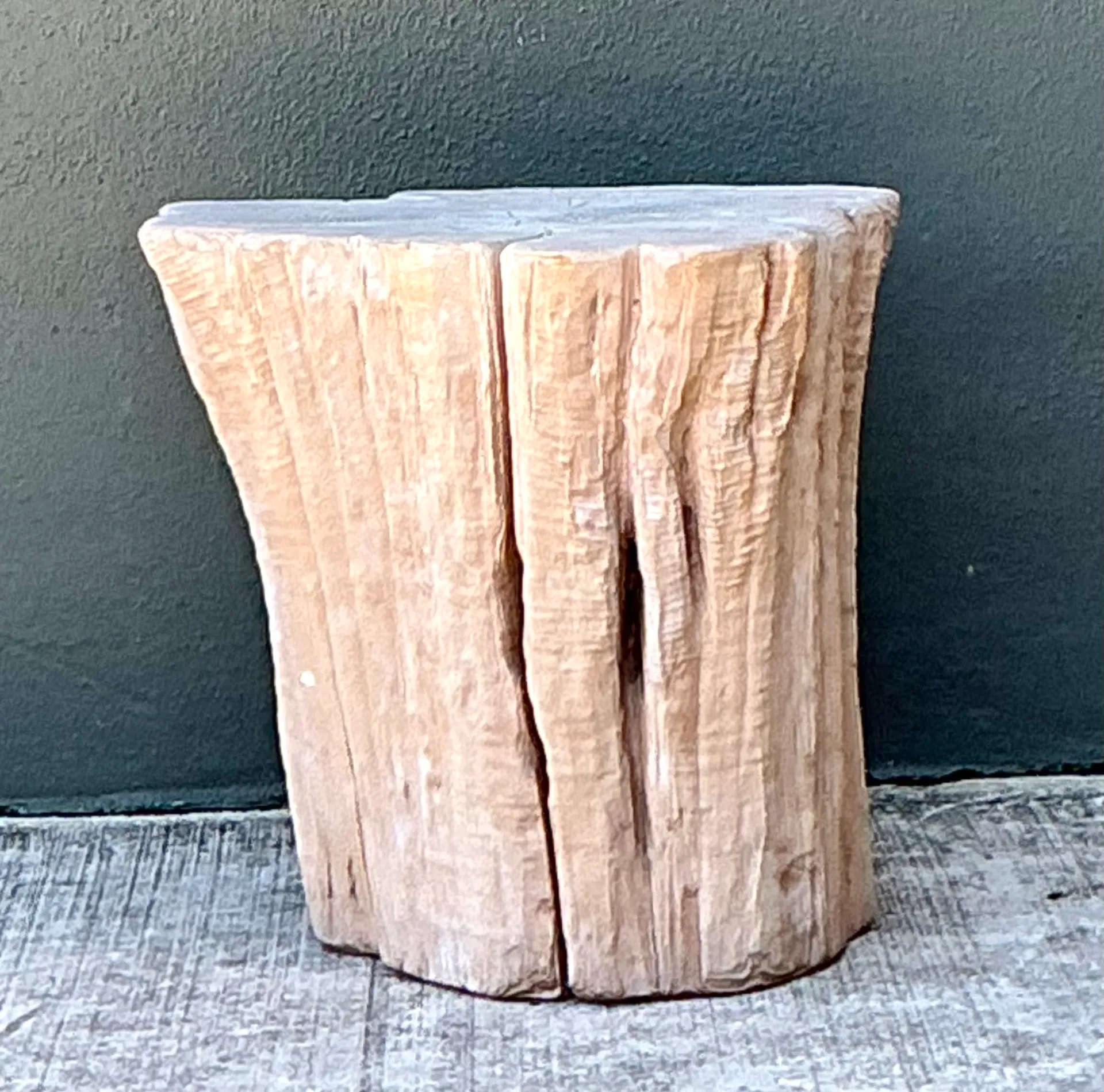 Vintage Natural Wood Stump Accent Table — additional photo 5