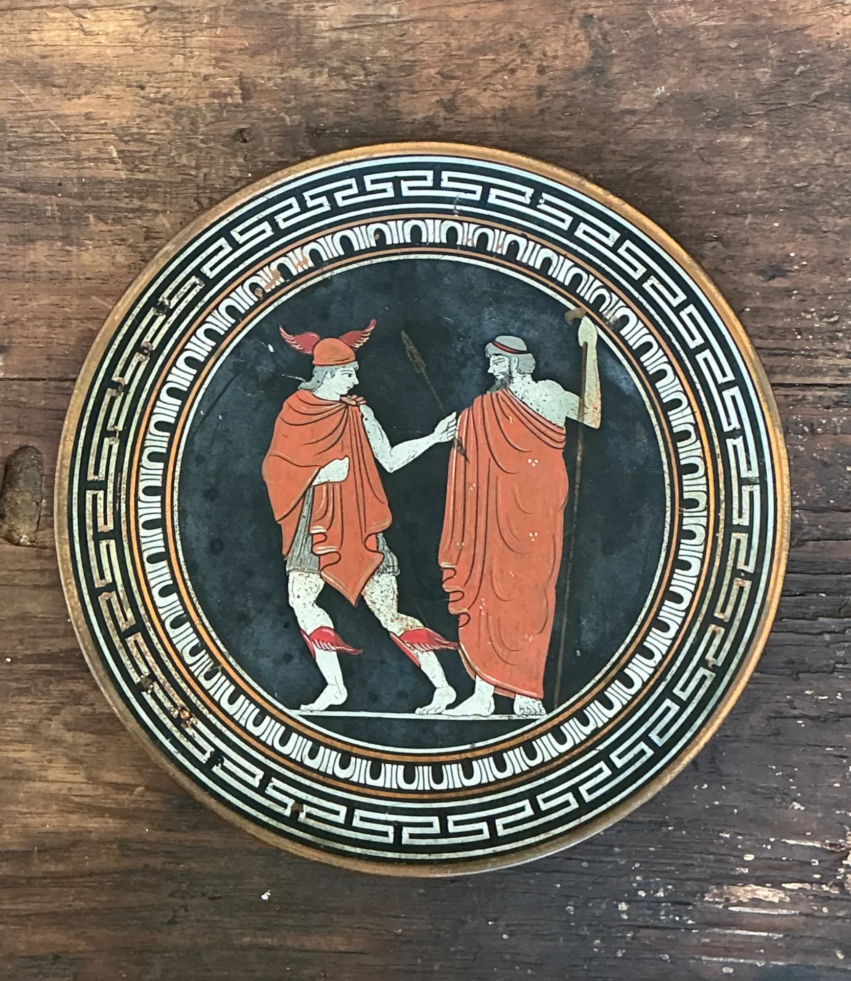 Vintage Greek Mythology Metal Plate — additional photo 3