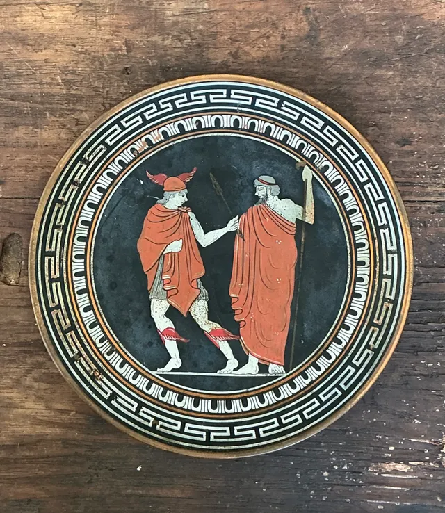Vintage Greek Mythology Metal Plate — additional photo 3