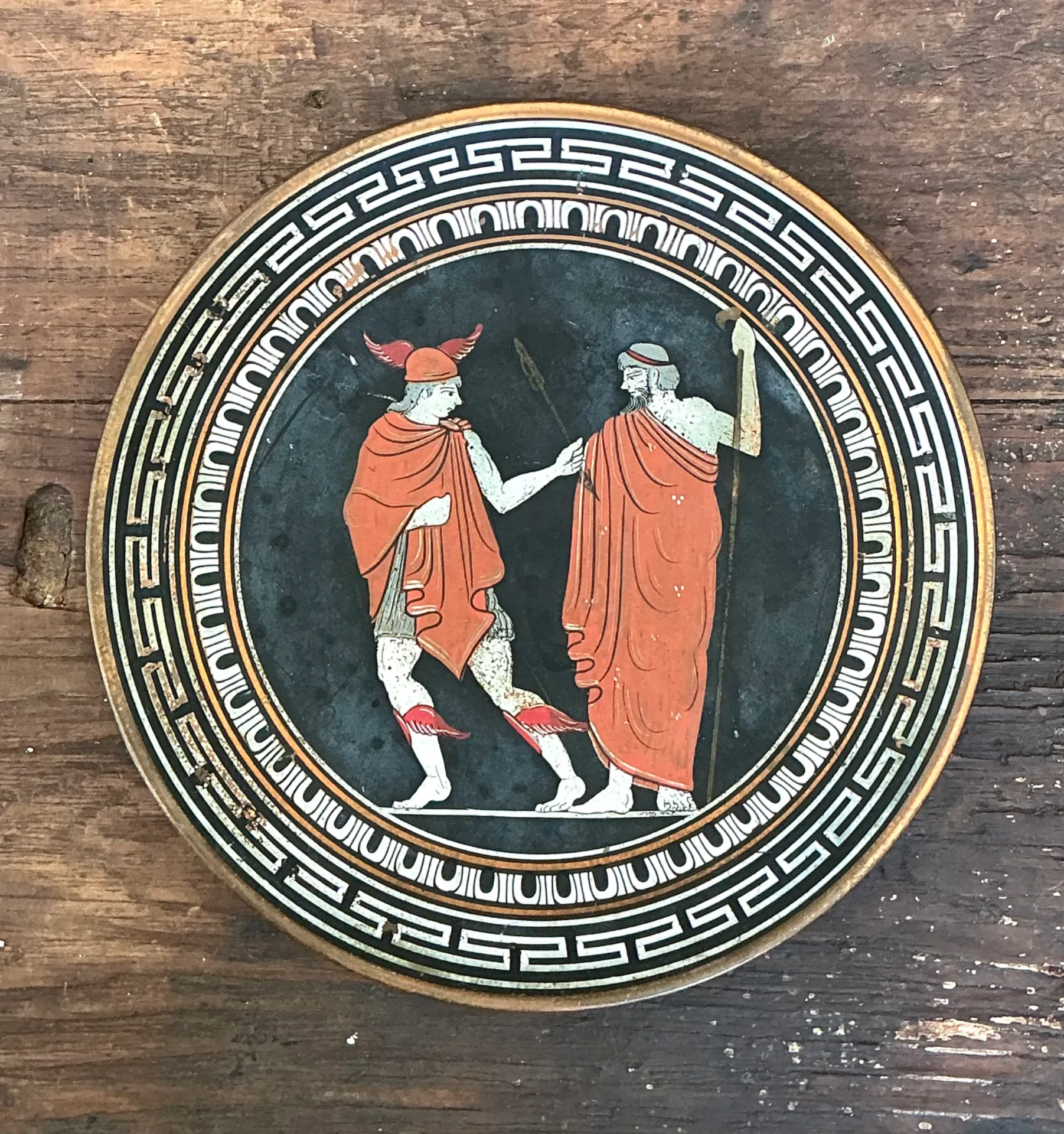 Vintage Greek Mythology Metal Plate — additional photo 2