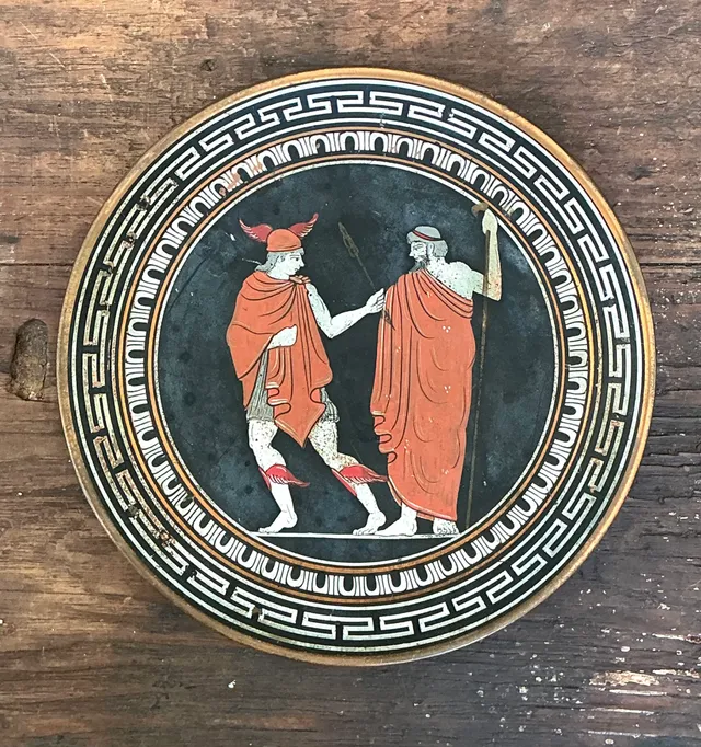 Vintage Greek Mythology Metal Plate — additional photo 2
