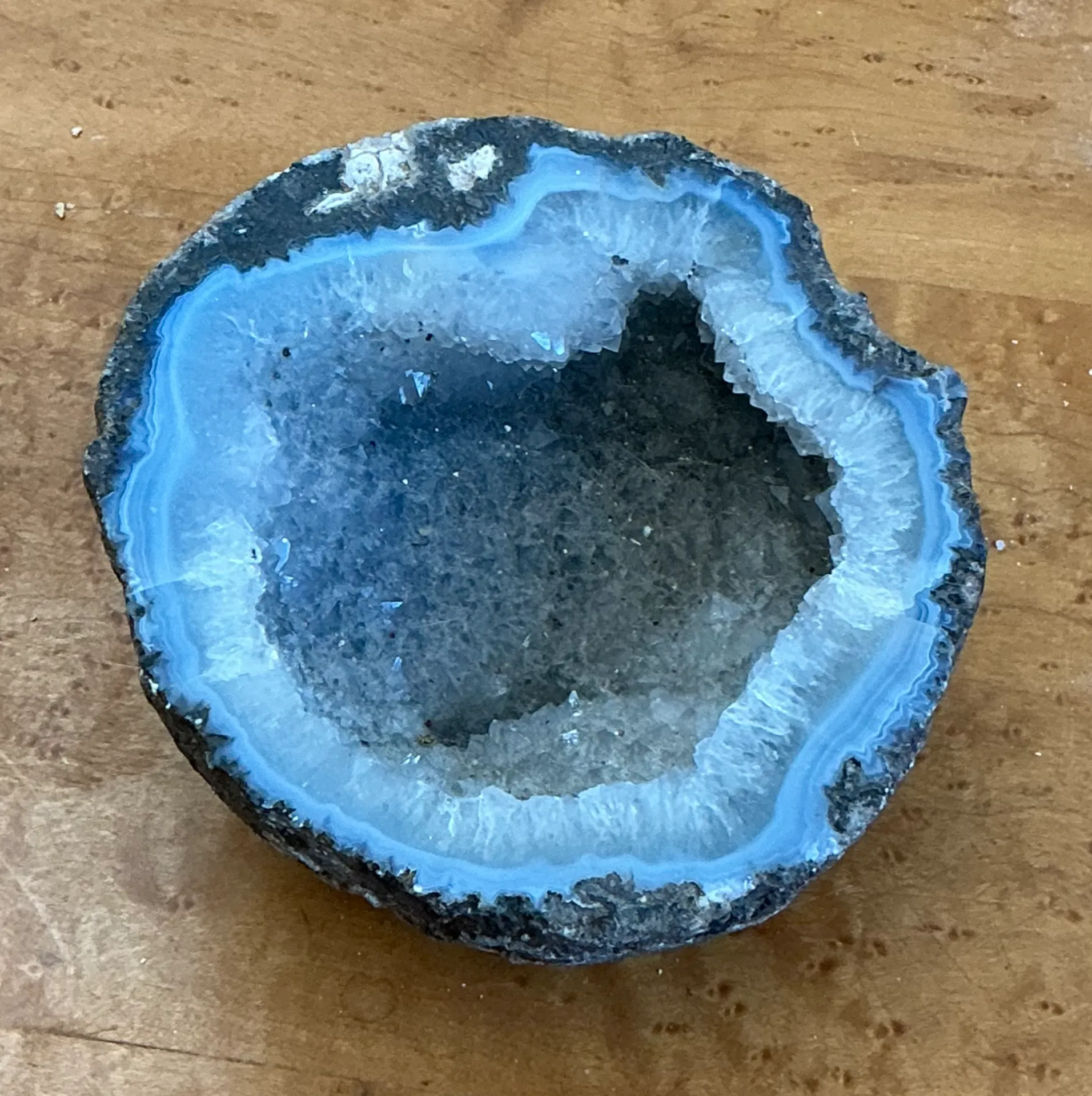 Vintage Natural Blue Quartz Geode — additional photo 4
