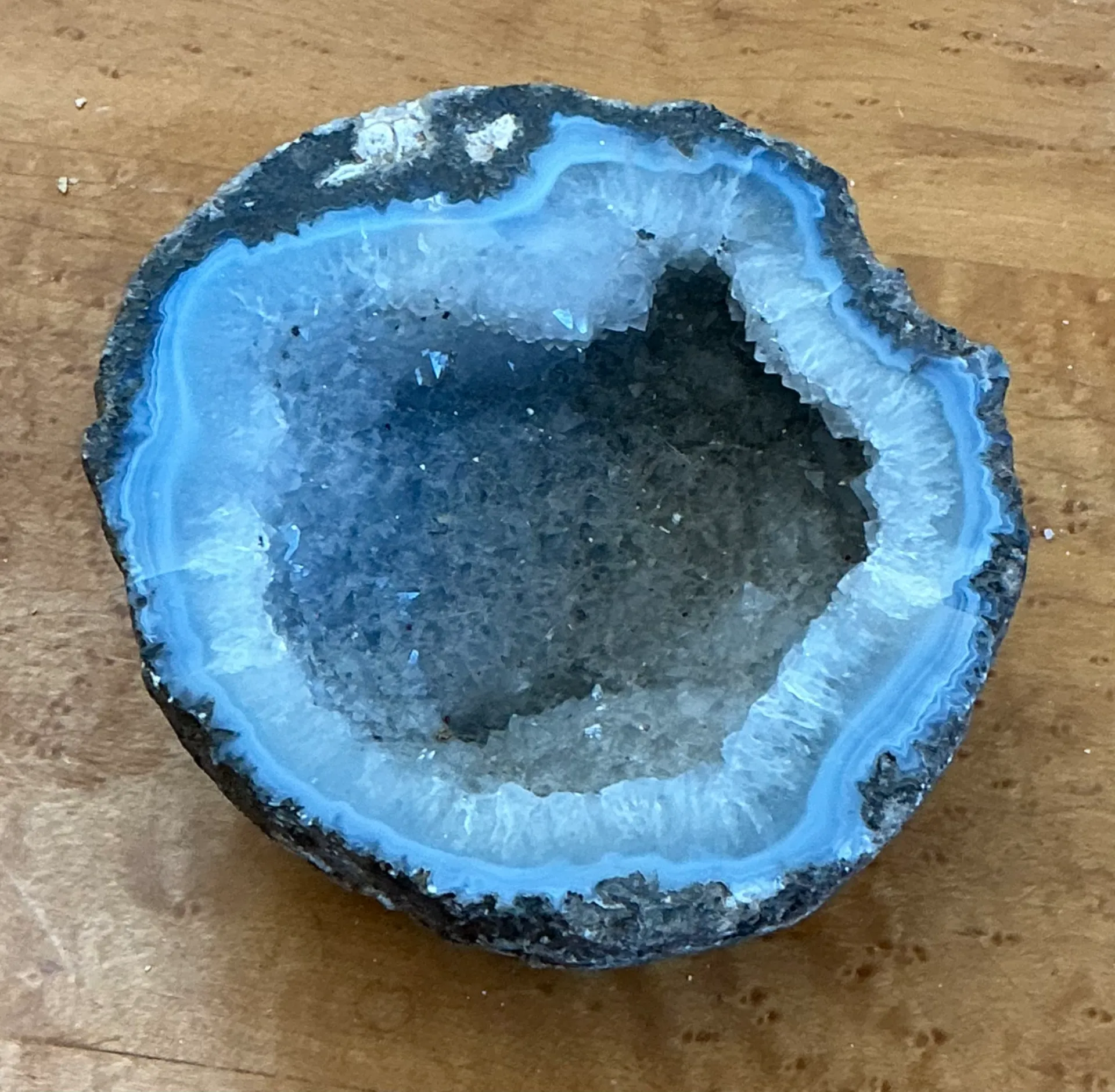 Vintage Natural Blue Quartz Geode — additional photo 3