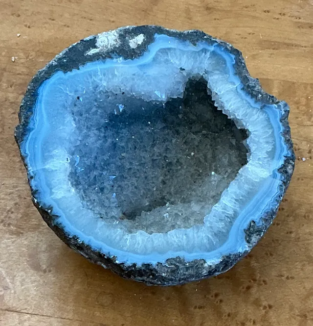 Vintage Natural Blue Quartz Geode — additional photo 1