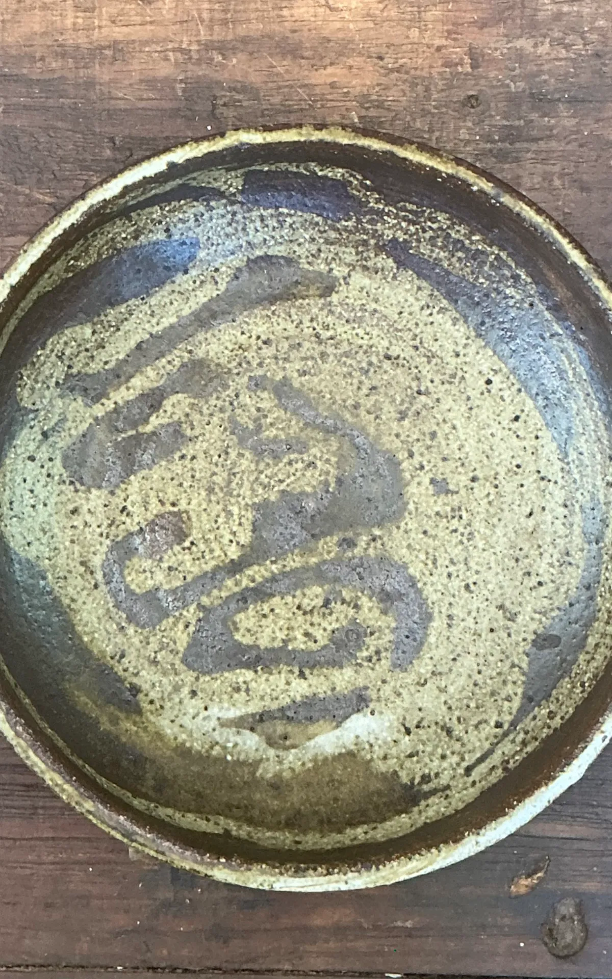 Vintage Abstract Design Pottery Plate