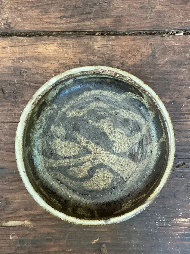 Vintage Abstract Design Pottery Bowl — additional photo 1