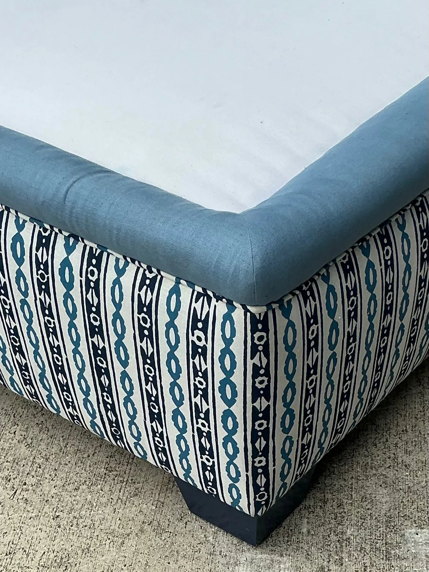 Vintage Upholstered Queen Bed Frame — additional photo 5
