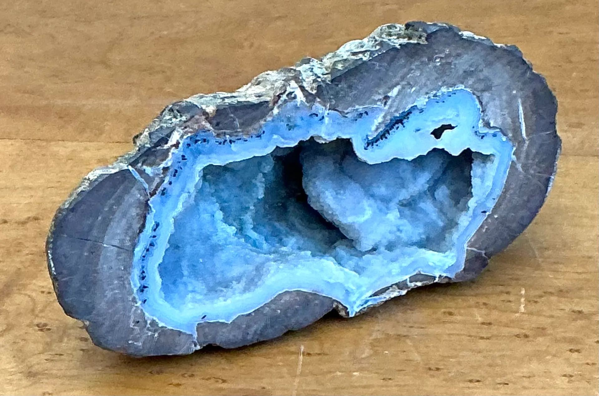 Vintage Natural Blue Quartz Geode — additional photo 4
