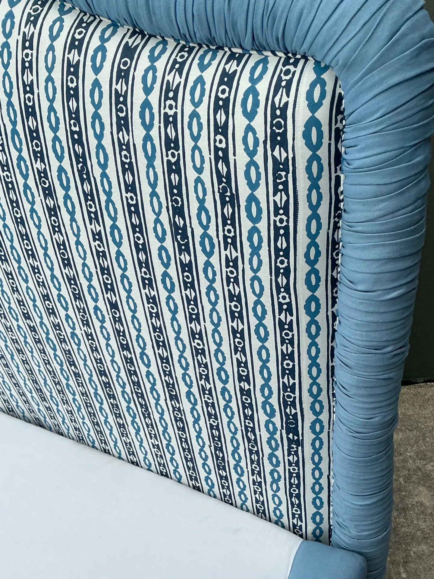 Vintage Upholstered Queen Bed Frame — additional photo 7