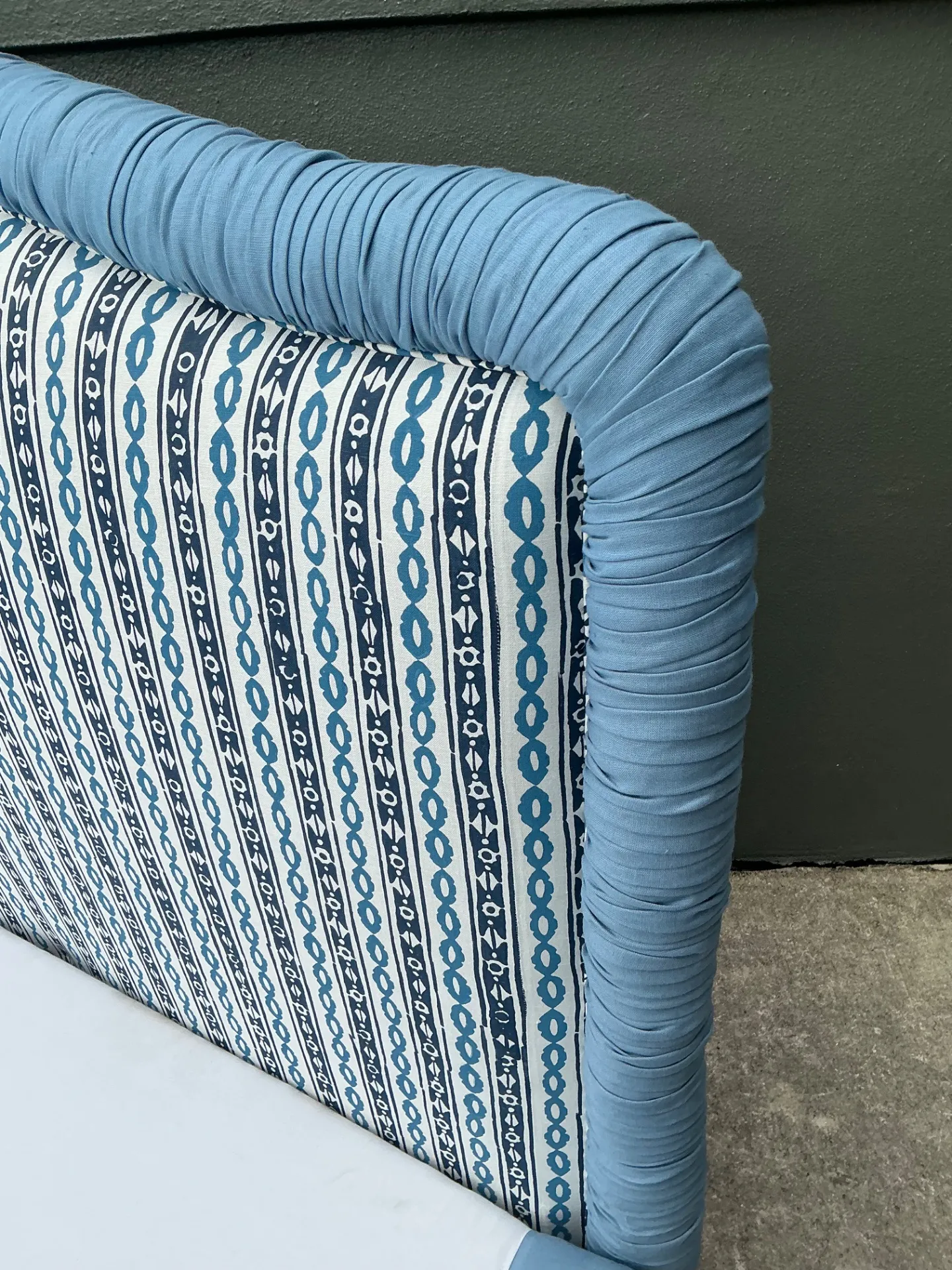 Vintage Upholstered Queen Bed Frame — additional photo 3