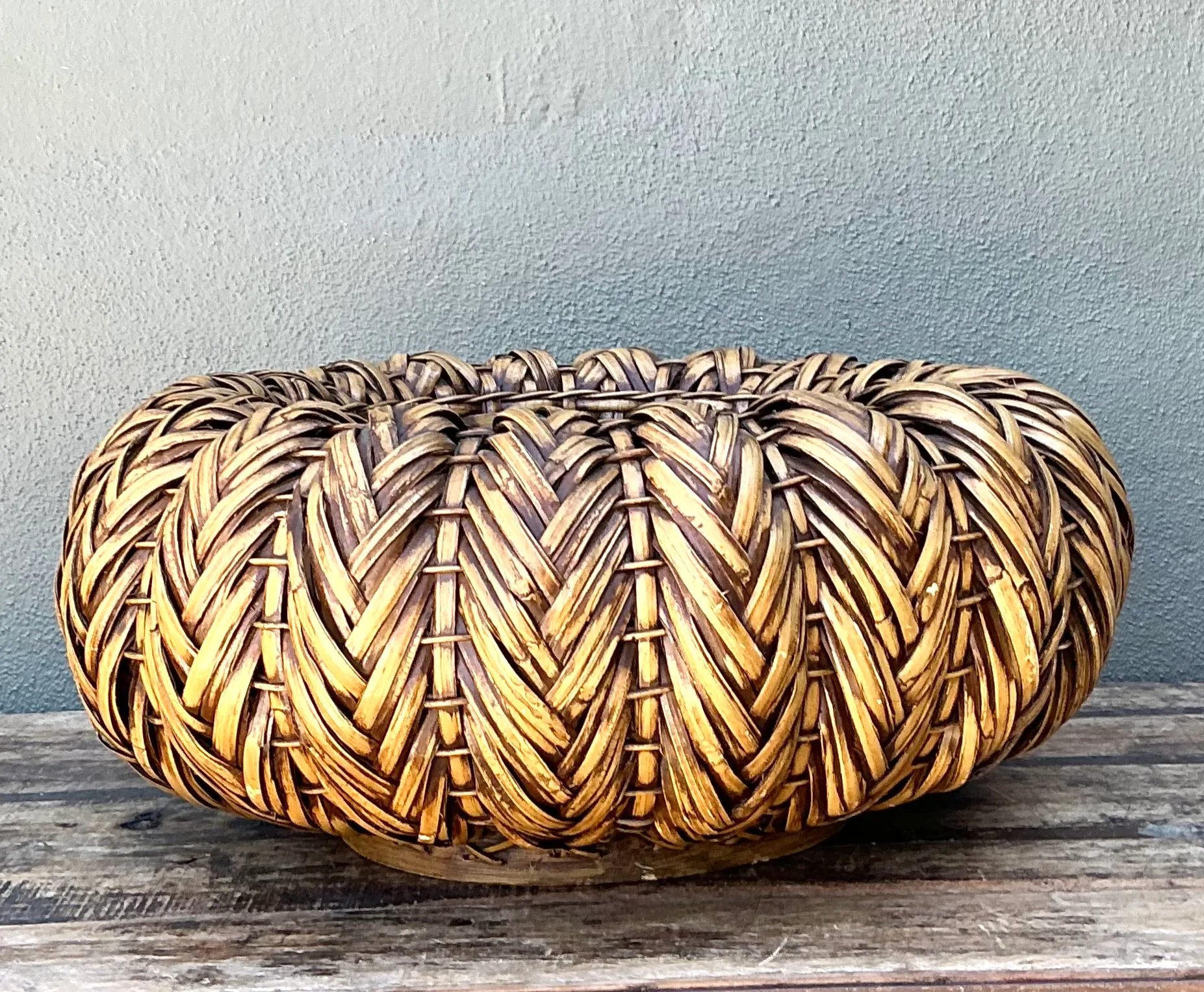 Vintage Handcrafted Rattan Centerpiece — additional photo 4