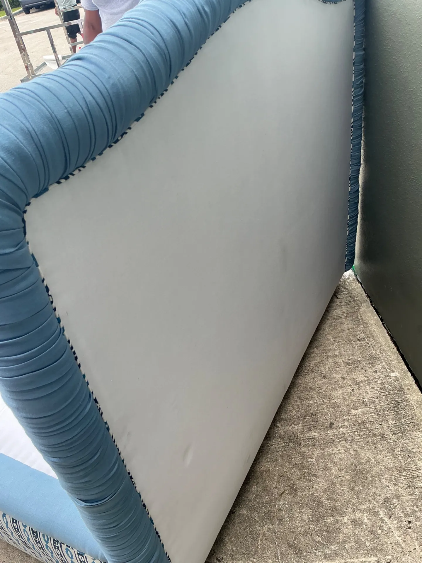 Vintage Upholstered Queen Bed Frame — additional photo 4