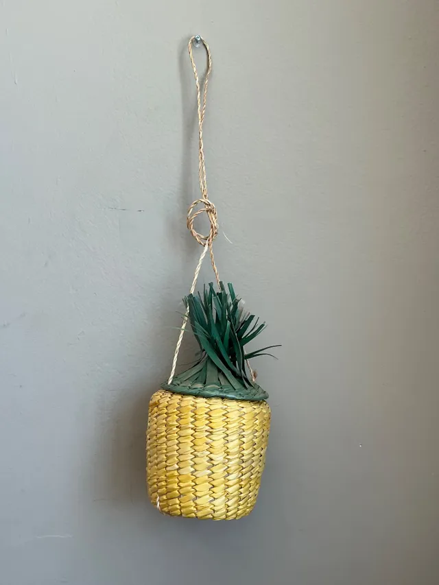 Vintage Woven Rattan Pineapple Bag — additional photo 2