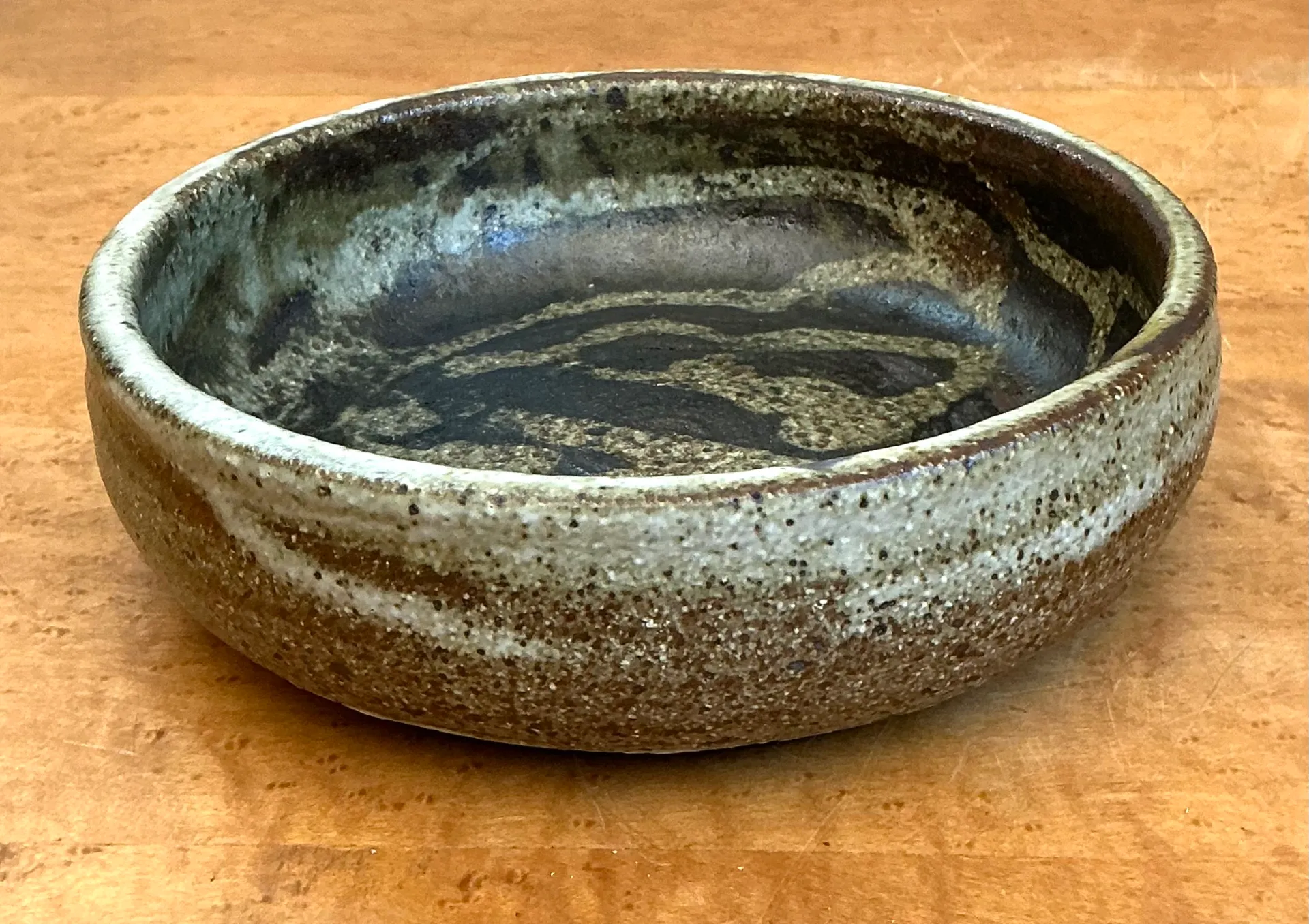 Vintage Abstract Design Pottery Bowl — additional photo 7