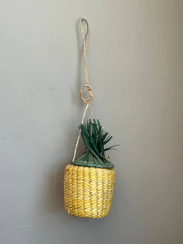 Vintage Woven Rattan Pineapple Bag — additional photo 5