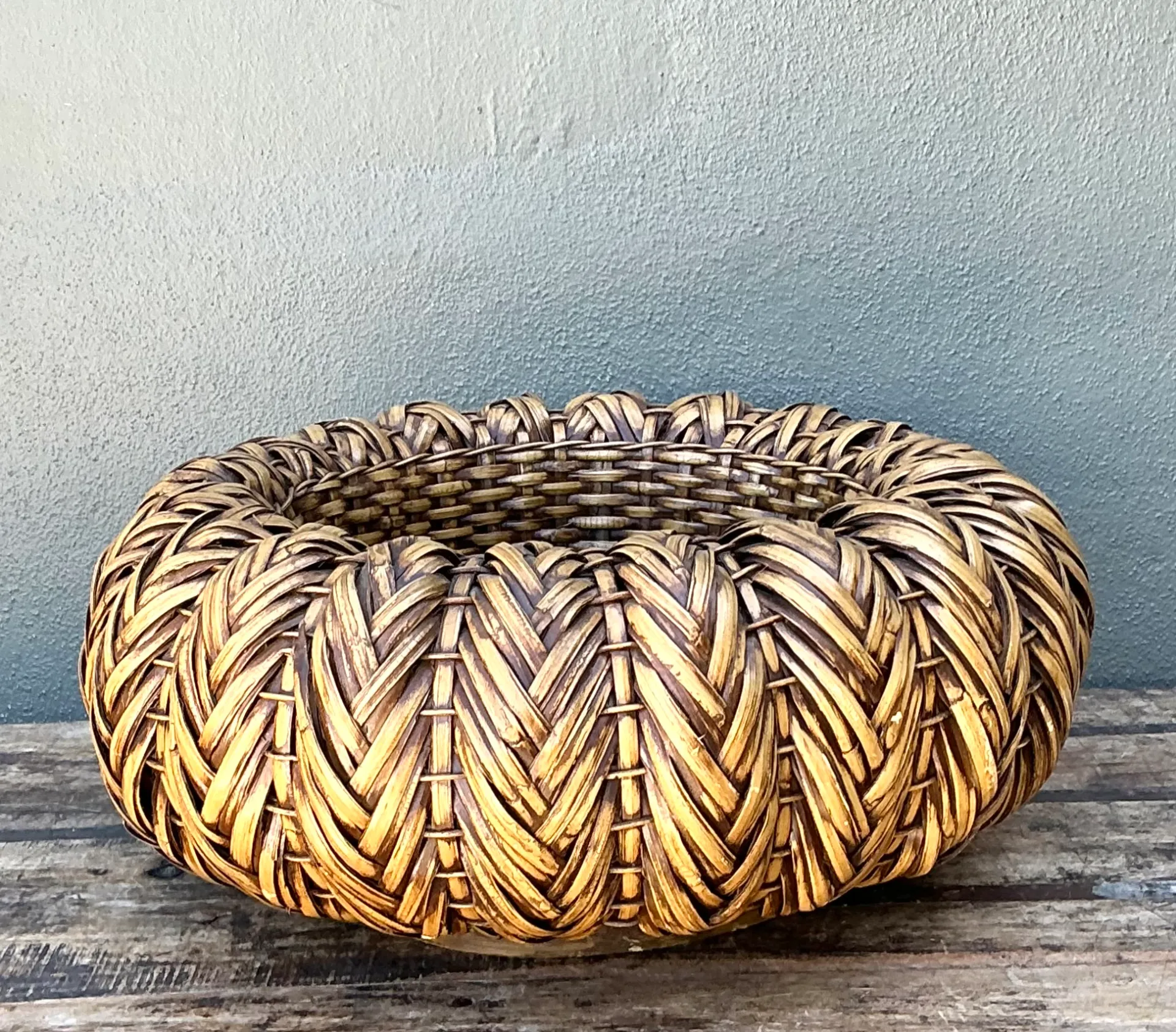 Vintage Handcrafted Rattan Centerpiece — additional photo 3